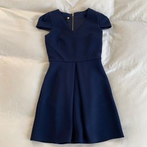 Like new, size 2 4C navy blue dress from Anthro